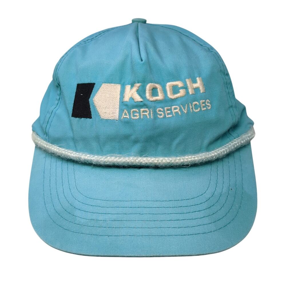 Koch Agri Services Snapback Hat Blue OS Adjustable Embroidered Rope head To Toe
